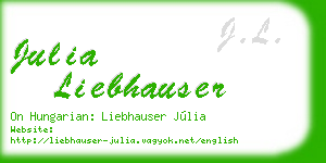 julia liebhauser business card